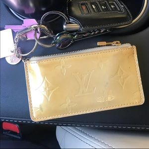 FINAL PRICE Yellow monogram vernis key cles